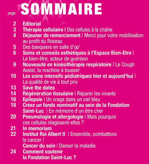 Sommaire L'Echos n°30
